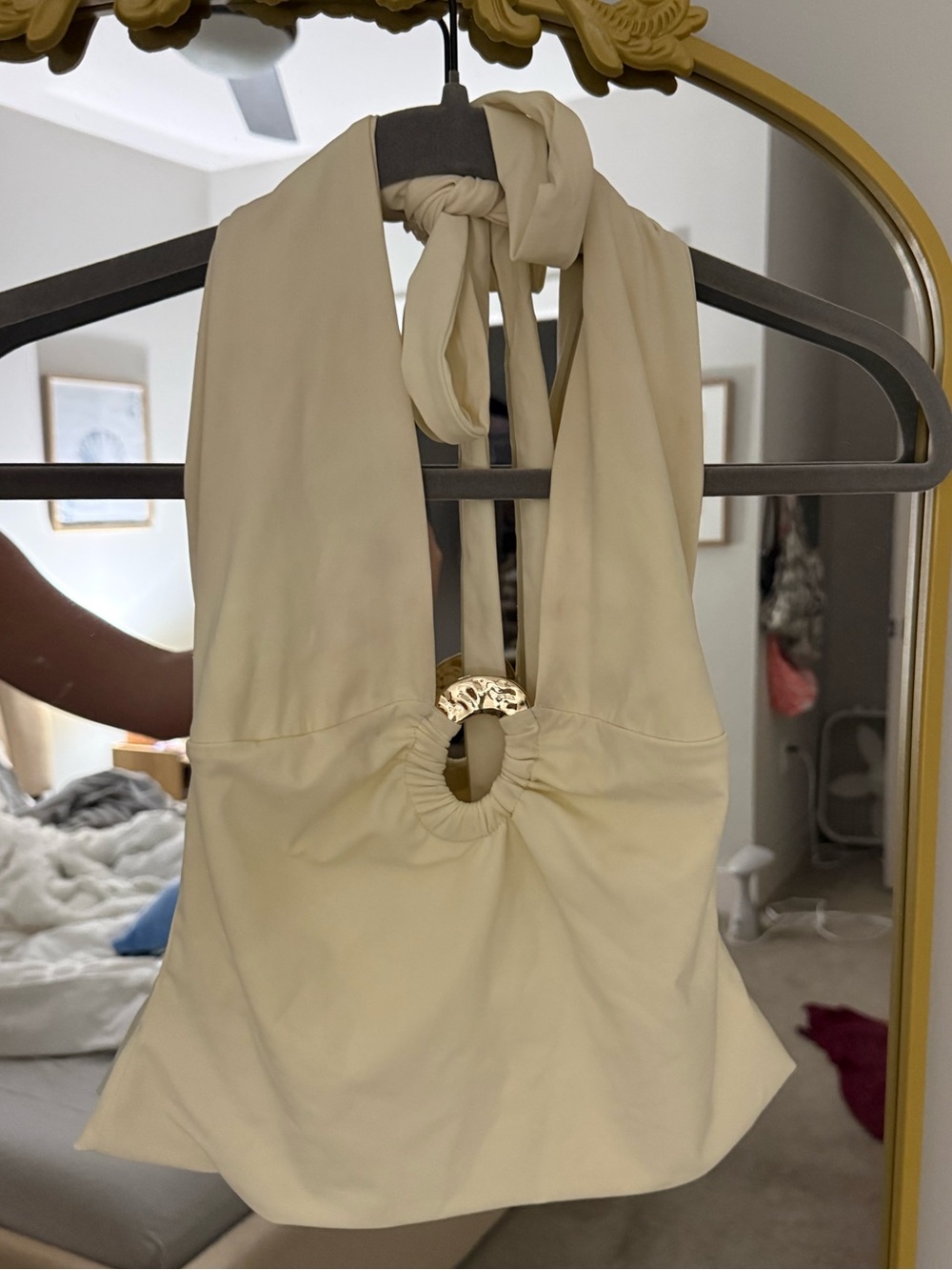 Edikted Bitter Yellow Halter Top Size S